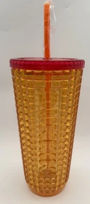 Dunkin Donuts 24oz Textured 3D Disco Tumbler Dunkin Color Scheme New - Image 1 of 4
