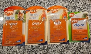 OFF! Clip-On Mosquito Repellent 4x-2pk Refills, 1x Pack Loose, Away 12 Hr New - Picture 1 of 8