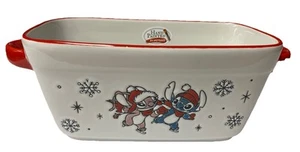 New Disney STITCH Ice Skating With LILO Themed Christmas Loaf Baking Pan Handles - Picture 1 of 6