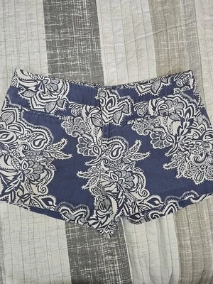 Pantalones Cortos Mujer GAP Azul Blanco Floral Chino City Talla 6 Foto 1 de 4