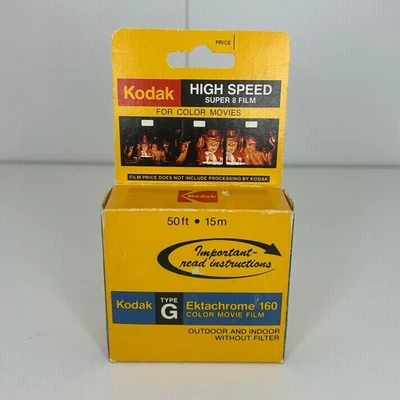 Kodak Ektachrome 160 G Super 8 Color Movie Film 50ft Sealed 1977 Expired - Image 1 of 4