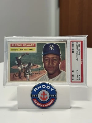 Topps #208 1956 Elston Howard Yankees PSA 6 Foto 1 de 2