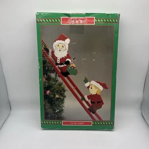 Vintage 1991 House of Lloyd Christmas Around World Up The Ladder Santa & Elf - Picture 1 of 13