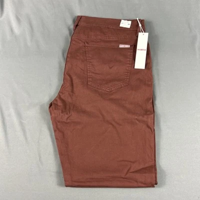 Hudson Pants Ace Skinny Tapered 38 x 32 Embargo Rust Red NWT MSRP $215 - Image 1 of 4
