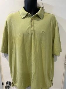 Tommy Bahama Herren XL Poloshirt grün gestreift Modal/Polyester S/S Marlin Logo - Bild 1 von 12
