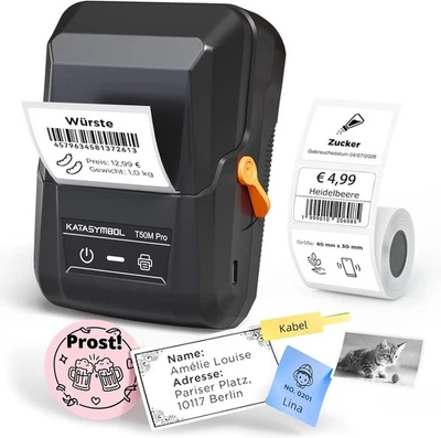 Thermische Labeldrucker T50M | Bluetooth-Verbindung | Farblose Etiketten - Bild 1 von 4