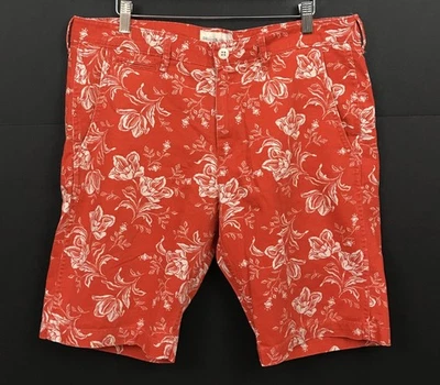 Denim & Supply Ralph Lauren Men's Red Floral 9" Chino Shorts Size 34 - Image 1 of 4