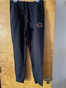 CHAMPION Women’s (Size M) Elastic Pull On Sweat Running Pants Logo Drawstring - Picture 1 of 4