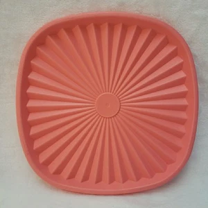 Tapa de repuesto vintage Tupperware Starburst Servalier rosa 839-4 cuadrada 7 3/8" - Imagen 1 de 9