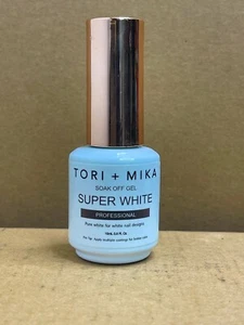 Super White Nail Gel Polish Art Soak Off No Wipe 0.5oz Nail Polish LED FREE SHIP - Picture 1 of 6