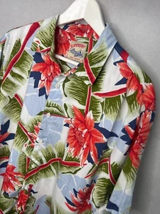 Superdry Shirt Mens XL Hawaiian Floral Aloha Hoilday Beach Casual Shirt Sleeve - Picture 1 of 7