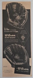 VINTAGE 1953 TED WILLIAMS / HANK SAUER WILSON A2934 BASEBALL GLOVE ADVERTISEMENT - Picture 1 of 1