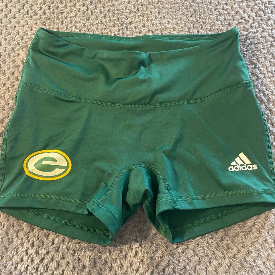 Шорты женские Adidas Climalite Green Bay Packers средние футбольные спортивные велосипедные - Изображение 1 из 4