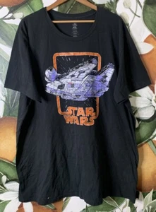Disney Star Wars Mens 3XL Black Printed Graphic Tee Shirt Cotton Blend - Picture 1 of 6