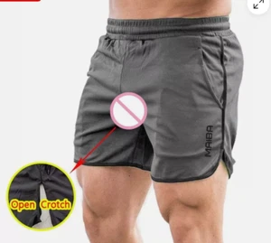 Unsichtbarer Reißverschluss offener Schritt Shorts Hose Übergröße Sport Outdoor Hose neu - Bild 1 von 17