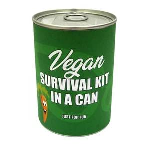 Vegan Survival Kit In A Tin Can. Funny Birthday/Valentine/Anniversary Card Gift - Picture 1 of 5