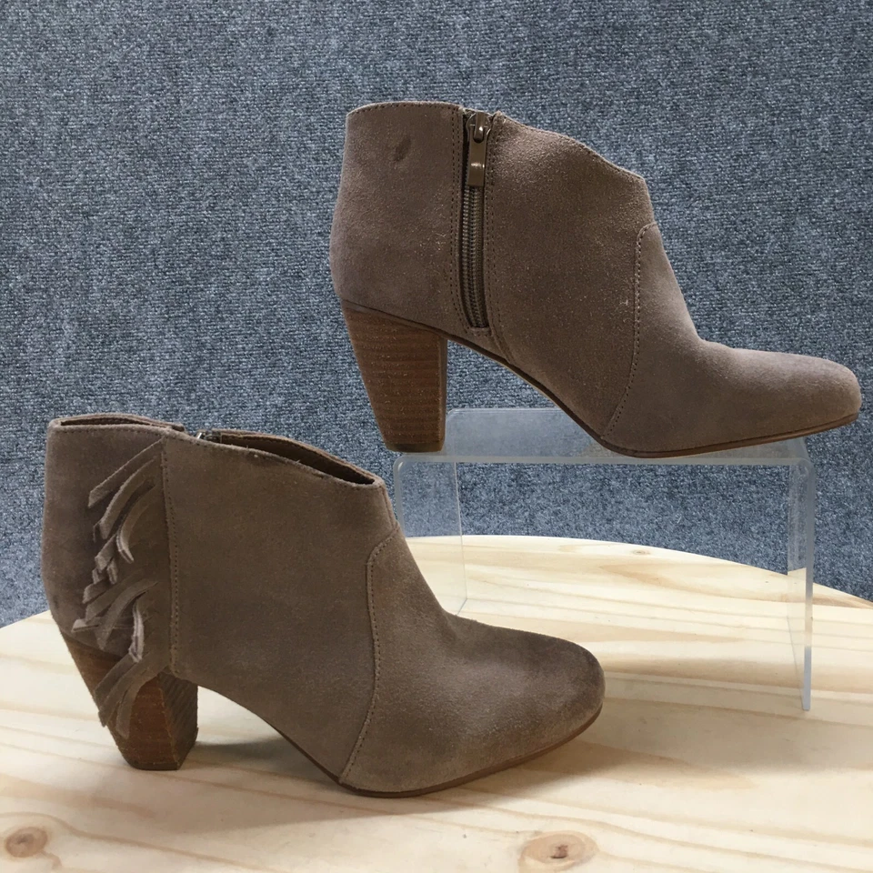 Tahari Botas Mujer 6.5 M Camila Botines Beige Cuero Informal Tacón Cremallera Foto 1 de 4