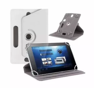 360° Folio Universal Leather Case Cover For 7" 8" 9" 10" Android Tablet White - Picture 1 of 1