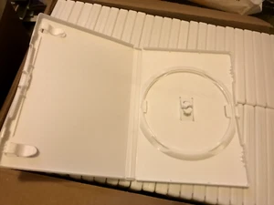 50 new white DVD library cases Video storage NEW BOX Each case holds 1 DVD or CD - Bild 1 von 5