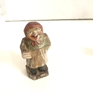 Vintage Hand Carved Troll Figure Standing ANRI Style AS IS - Picture 1 of 3