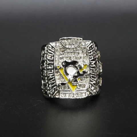 2009 Pittsburgh Penguins Sidney Crosby Ring Stanley Cup Silver Rings Champions Cover