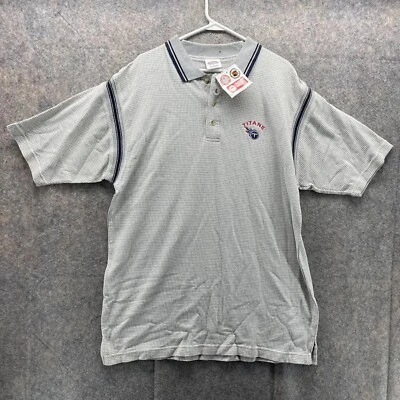 Camisa Polo De Colección Tennesse Titans Hombres Grande Gris Exterior Cuadro Atlético Y2K Foto 1 de 4