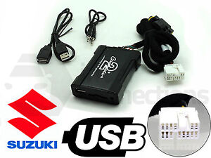 Suzuki Grand Vitara USB Adaptador CTASZUSB001 Coche Auxiliar SD Entrada MP3 Gato