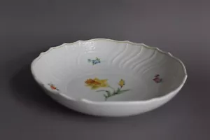 Meissen new brandy stone colorful flower bowl as wall decoration D 25 cm scattered flowers - Picture 1 of 10