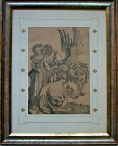 antique Heliogravure engraving Albrecht Dürer Blazone with weapons and skull from 1503 - Picture 1 of 4