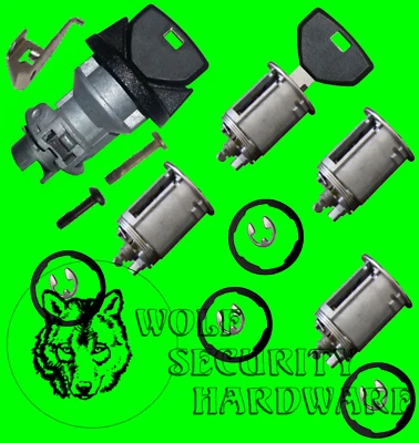 Juego de 2 llaves de cilindro y puerta interruptor llave de encendido Dodge Ram Van 1995-1996 Foto 1 de 2