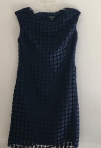 LAUREN Ralph Lauren NAVY BLUE SHIFT DRESS SIZE 8 PRE-OWNED - Bild 1 von 5