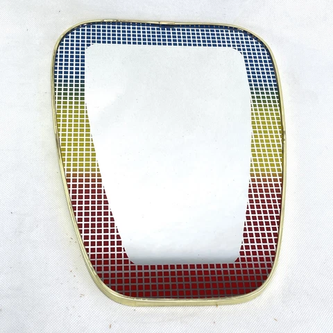 mid-Century Colorful Kidney Mirror Wall Mirror Small Spiegel 1950er Cover