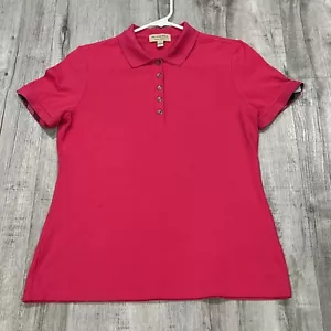 Burberry Pink Polo Short Sleeve Women Size M - Picture 1 of 8