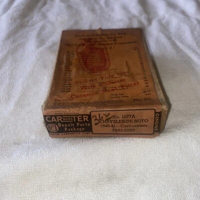 1940 -1941 Chrysler Carburetor Rebuild Kit Genuine N O S  - Image 1 of 4