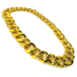 Official Big Jeff Audio 32" Cuban Link Plastic Fake Gold Chunky Chain Necklace - Picture 1 of 5