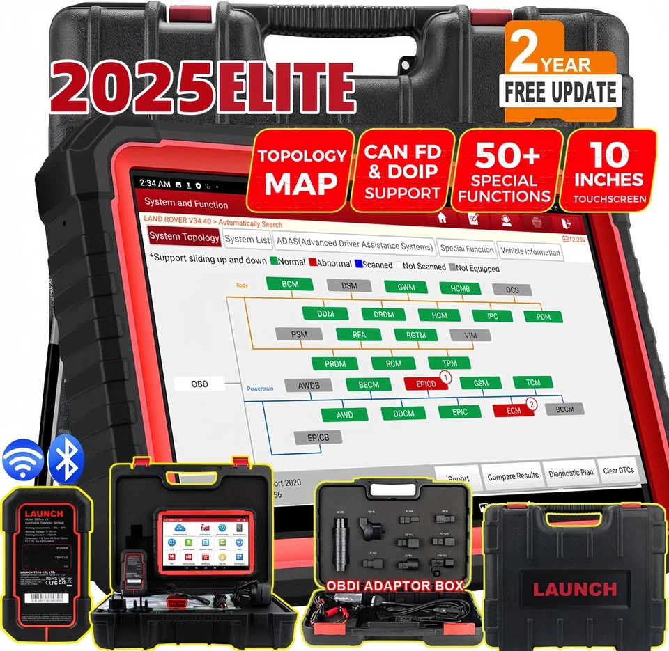 LAUNCH X431 PRO3S+ V5.0 PRO Bidirectional Car Diagnostic Scanner Tool Key Coding - image 1 of 4