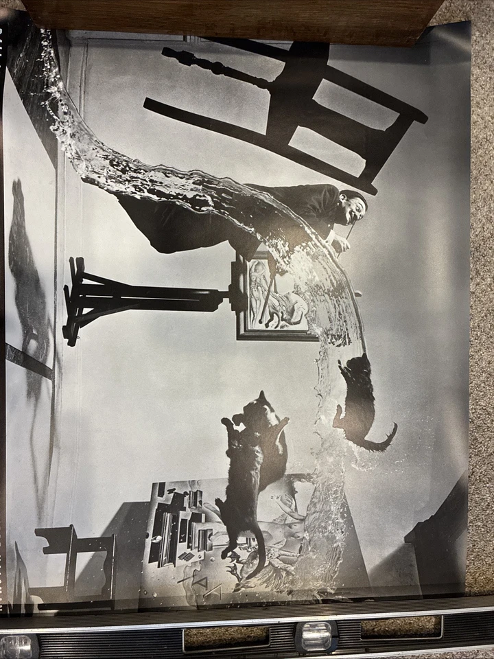 Salvador Dali fotofolio 1948 Dali Atomicus Philippe Halsman Poster 1988 30"x25" - Image 1 of 1