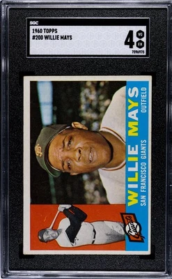 1960 Topps #200 Willie Mays SGC 4 - Image 1 of 2