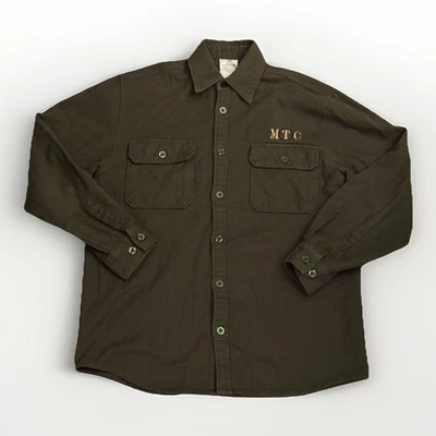 Rothco Flannel Button-Up Heavyweight Military Green Shirt Men’s Medium MTC - Image 1 of 4
