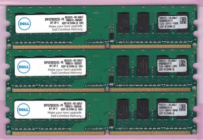 3GB 3x1GB PC2-6400 DDR2-800 DELL SNPXG700CK2/2G PROMOS DESKTOP RAM MEMORY KIT - Image 1 of 2