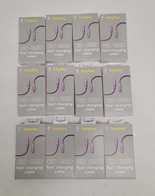 (12) Heyday 3' USB-C to USB-C Fast Charging Cable - PASTEL LAVENDER ☆☆BUNDLE☆☆ - Image 1 of 4