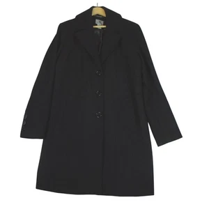 Worthington Women's Overcoat Size XL Black Wool Blend Long Winter Coat - Picture 1 of 12