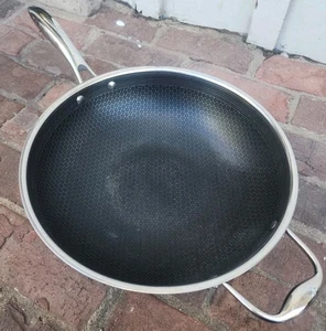 HexClad Hybrid 12” Wok Nonstick Frying Pan NO Lid, GOOD!! - Picture 1 of 6