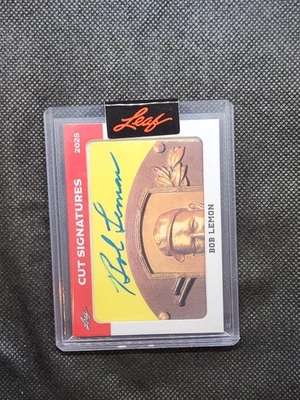 2025 LEAF Cut Signatures Bob Lemon HOF - Image 1 of 2