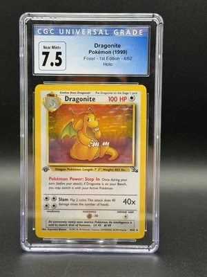 1999 Pokemon TCG Dragonite 1st Edition Holo - CGC 7.5 Near Mint - Image 1 of 2