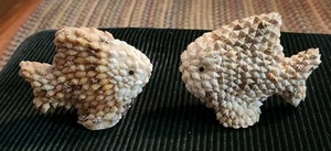 Vintage Philippinen echte Muschel Kunst Engel Fisch Figur - Bild 1 von 6