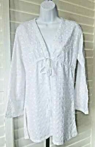 Mekema Oh Women's White Eyelet Empire Waist Dress Size S NWOT - Picture 1 of 2