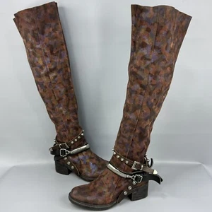 A.S.98 Airstep Seekers OverKnee Leather Straps Boots Boho Women’s 7.5-8 US Rare - Picture 1 of 23