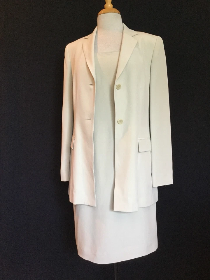 TRAJE DE VESTIR JONES NEW YORK COLOR CREMA - TALLA 8 - ¡EXCELENTE ESTADO! Foto 1 de 4