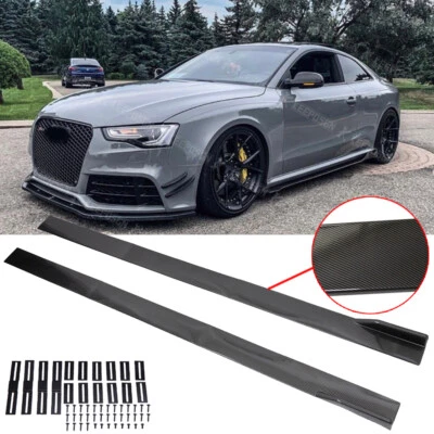 Extensión basculante divisor de faldón lateral de fibra de carbono para Audi A4 S4 A5 S5 RS5 A6 A7 Foto 1 de 4